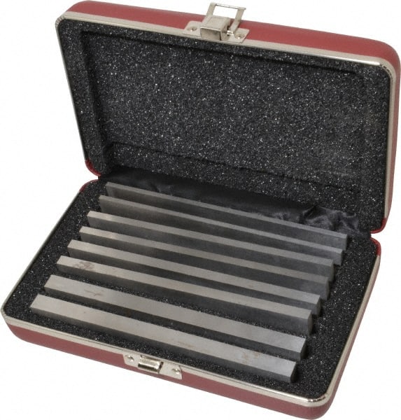Starrett - 8 Piece, 6 Inch Long Tool Steel Parallel Set - 1/2 to 1 Inch High, 1/8 to 3/8 Inch Thick, Sold as 4 Pair - Exact Tooling