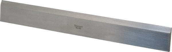 Starrett - 12 Inch Long x 1-13/32 Inch Wide x 11/64 Inch Thick, Beveled Edge Straightedge - 0.0004 Inch Edge Flatness, Steel, 0.0004 Inch Parallelism, 1 Beveled Edge - Exact Tooling
