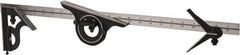 Starrett - 4 Piece, 24" Combination Square Set - 1/16, 1/32, 1/64 & 1/8" (4R) Graduation, Steel Blade, Cast Iron Center, Protractor & Square Head - Exact Tooling