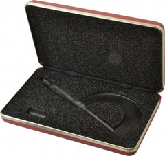 Starrett - Micrometer Case - 2" Max Measurement, Use with 226 & 226M Outside Micrometers - Exact Tooling