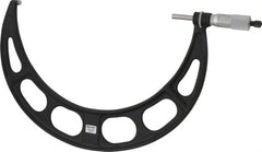Starrett - 10 to 11" Range, 0.001" Graduation, Mechanical Outside Micrometer - Ratchet Stop Thimble, Accurate to 0.00025" - Exact Tooling