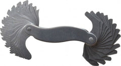 Starrett - 30 Leaf, 6 to 60 TPI Range, Steel Screw Pitch Gage - 60° Thread Angle - Exact Tooling