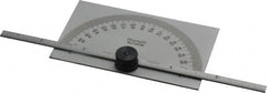 Starrett - 0 to 6 Inch Rule Measurement Range, 0 to 180° Angle Measurement Range, Rectangle Head Protractor and Depth Gage - Accurate up to 5 Min, 1° Angle Graduation, 1/64 Inch Rule Graduation - Exact Tooling