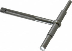 Starrett - 2-1/8 to 3-1/2 Inch, 3 Inch Overall Length, Telescoping Gage - 2-3/8 Inch Long Handle, Satin Chrome Finish - Exact Tooling