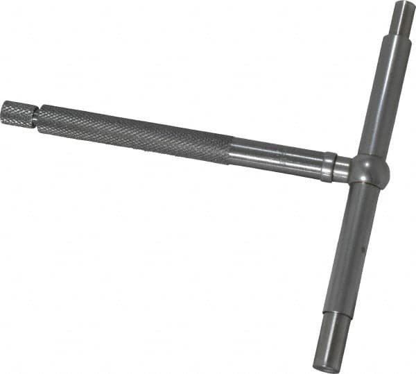 Starrett - 3-1/2 to 6 Inch, 3 Inch Overall Length, Telescoping Gage - 3-1/4 Inch Long Handle, Satin Chrome Finish - Exact Tooling