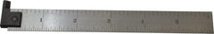 Starrett - 6" Long, 1/64, 1/32, 1/16, 1/8" Graduation, Rigid Spring Steel Rule - 4R Graduation Style, 3/4" Wide, Silver - Exact Tooling