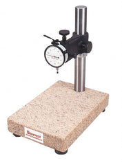 Starrett - Granite (Base), Rectangular Base, Comparator Gage Stand - 14" High, 12" Base Length x 8" Base Width x 2" Base Height, Includes Holder - Exact Tooling