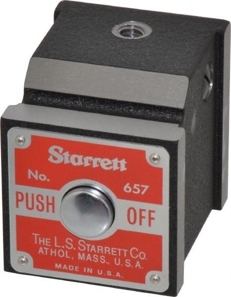 Starrett - 1-7/8" Long x 1-5/8" Wide x 1-15/16" High Magnetic Indicator Base with On/Off Switch - 9-1/2" Rod Length - Exact Tooling