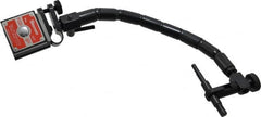 Starrett - 1-7/8" Long x 1" Wide x 1-15/16" High Magnetic Indicator Base with On/Off Switch - 3" Rod Length, Flexible Arm - Exact Tooling