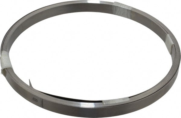 Starrett - 0.02 Inch Thick x 6.10 m Long x 1/2 Inch Wide, Feeler Stock Roll - Tempered Steel - Exact Tooling
