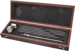 Starrett - 12 Piece, 2-3/8" to 18" Measuring Range, Crankshaft Distortion Dial Gage Kit - 0.001" Dial Graduation - Exact Tooling