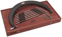 Starrett - 5 Anvil, Mechanical, 18 to 24 Inch Range, Interchangeable Anvil Micrometer - Friction Thimble, 0.0003 Inch Accuracy, 0.001 Inch Graduation - Exact Tooling