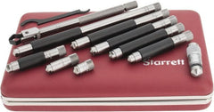 Starrett - 1-1/2 to 12 Inch Range, Satin Chrome Coated, Mechanical Inside Tubular Micrometer - 0.001 Inch Graduation, 0.0001 Inch Accuracy - Exact Tooling