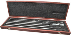 Starrett - 4 to 40 Inch Range, Satin Chrome Coated, Mechanical Inside Tubular Micrometer - 0.001 Inch Graduation, 0.0001 Inch Accuracy - Exact Tooling