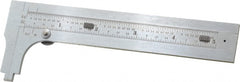 Starrett - 0 to 4-3/4" Stainless Steel Vernier Caliper - 1/64 & 1/32" Graduation, 1-3/8" Jaw Depth, 0.005" Accuracy, Includes Inside Diameter, Outside Diameter - Exact Tooling