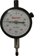 Starrett - 1/4" Range, 0-50-0 Dial Reading, 0.001" Graduation Dial Drop Indicator - 2-1/4" Dial, 0.1" Range per Revolution, Revolution Counter - Exact Tooling