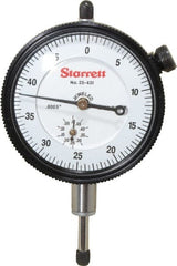 Starrett - 1/2" Range, 0-50 Dial Reading, 0.0005" Graduation Dial Drop Indicator - 2-1/4" Dial, 0.05" Range per Revolution, Revolution Counter - Exact Tooling