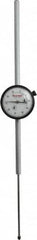 Starrett - 4" Range, 0-100 Dial Reading, 0.001" Graduation Dial Drop Indicator - 2-1/4" Dial, 0.1" Range per Revolution, Revolution Counter - Exact Tooling