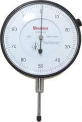 Starrett - 1" Range, 0-100 Dial Reading, 0.001" Graduation Dial Drop Indicator - 3-5/8" Dial, 0.1" Range per Revolution - Exact Tooling