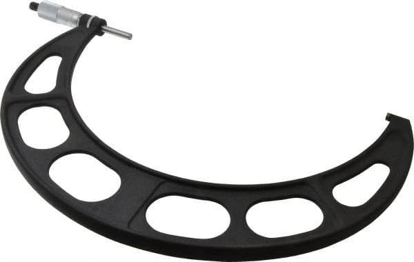 Starrett - 11 to 12" Range, 0.0001" Graduation, Mechanical Outside Micrometer - Ratchet Stop Thimble, Accurate to 0.0002" - Exact Tooling