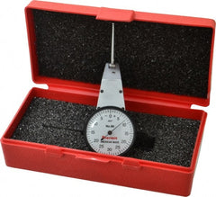 Starrett - 0.06 Inch Range, 0.001 Inch Dial Graduation, Horizontal Dial Test Indicator - 1-3/8 Inch White Dial, 0-30-0 Dial Reading - Exact Tooling
