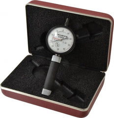 Starrett - 0 to 3/8", 0 to 90° Included Angle, Internal Chamfer Gage - White Hardened Tool Steel (Plunger), 3 Blade Plunger - Exact Tooling