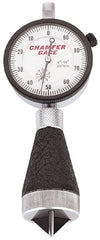 Starrett - 1 to 2", 90 to 127° Included Angle, Internal Chamfer Gage - White Hardened Tool Steel (Plunger), 3 Blade Plunger - Exact Tooling