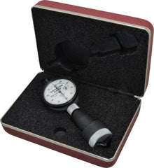 Starrett - 0 to 1", 90 to 127° Included Angle, Internal Chamfer Gage - White Hardened Tool Steel (Plunger), 3 Blade Plunger - Exact Tooling