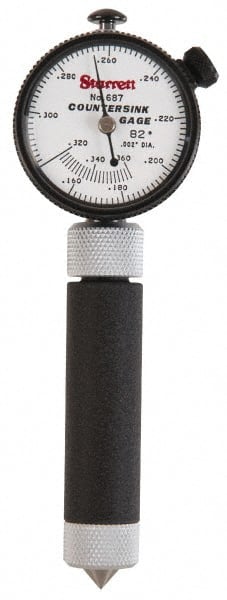 Starrett - 0.16 to 0.36" 82° Countersink Gage - White Dial Face - Exact Tooling