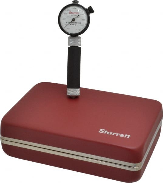Starrett - 0.16 to 0.36" 100° Countersink Gage - White Dial Face - Exact Tooling