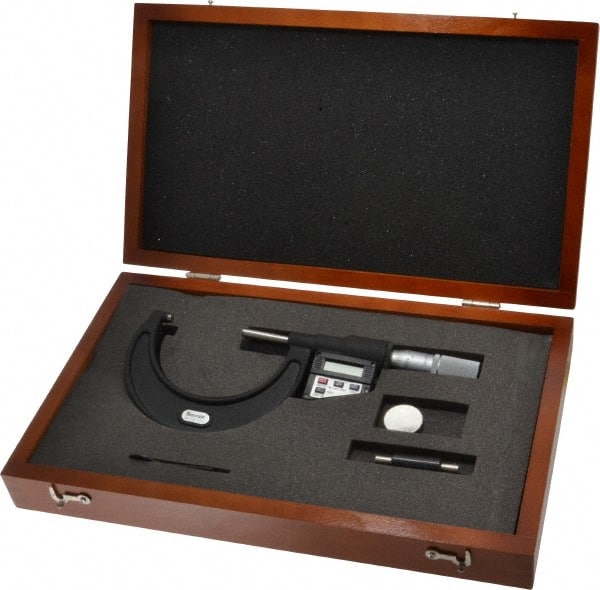 Starrett - 50.8mm to 3" Micro-Lapped Carbide Electronic Outside Micrometer - Exact Tooling