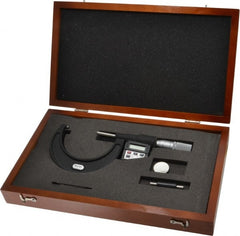 Starrett - 50.8mm to 3" Micro-Lapped Carbide Electronic Outside Micrometer - Exact Tooling