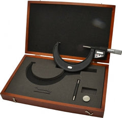 Starrett - 101mm to 5" Micro-Lapped Carbide Electronic Outside Micrometer - Exact Tooling