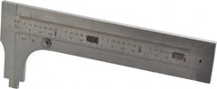 Starrett - 0 to 3-3/4" Stainless Steel Vernier Caliper - 1/64 & 1/32" Graduation, 1-3/8" Jaw Depth, 0.005" Accuracy, Includes Inside Diameter, Outside Diameter - Exact Tooling