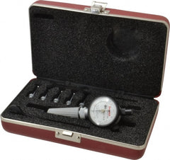 Starrett - 7 Anvil, 0.107 to 0.266" Dial Bore Gage Set - 0.0001" Graduation, 13/16" Gage Depth - Exact Tooling