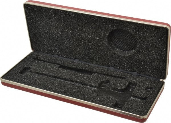 Starrett - 6 Inch Long, Steel Vinyl, Depth Gage Case - Use with Starrett Dial Depth Gage Model Number 450-6 - Exact Tooling