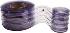 TMI, LLC - Clear Ribbed Rip-A-Strip Roll Dock Curtain Strips - 8" Wide x 7' Long x 1/4" Thick, Vinyl - Exact Tooling
