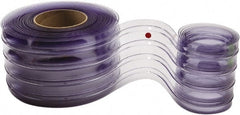 TMI, LLC - Clear Ribbed Rip-A-Strip Roll Dock Curtain Strips - 8" Wide x 8' Long x 1/4" Thick, Vinyl - Exact Tooling