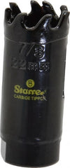 Starrett - 7/8" Diam, 1-5/8" Cutting Depth, Hole Saw - Carbide-Tipped Saw, Toothed Edge - Exact Tooling