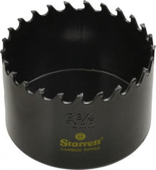 Starrett - 2-3/4" Diam, 1-5/8" Cutting Depth, Hole Saw - Carbide-Tipped Saw, Toothed Edge - Exact Tooling