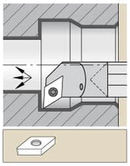 Kennametal - 15.24mm Min Bore Diam, 152.4mm OAL, 3/8" Shank Diam, E-SDUP Indexable Boring Bar - DP.. Insert, Screw Holding Method - Exact Tooling