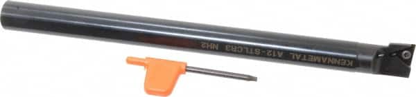 Kennametal - 23.62mm Min Bore Diam, 254mm OAL, 3/4" Shank Diam, A-STLC Indexable Boring Bar - TC.. Insert, Screw Holding Method - Exact Tooling