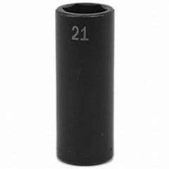 SK - Impact Socket - 1/2"DR 21MM DEEP IMPACT SOCKET - Exact Tooling