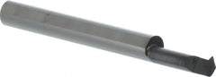 Scientific Cutting Tools - 0.6" Cutting Depth, 24 to 56 TPI, 0.12" Diam, Internal Thread, Solid Carbide, Single Point Threading Bar - AlTiN+ Finish, 2" OAL, 3/16" Shank Diam, 0.03" Projection from Edge, 60° Profile Angle - Exact Tooling