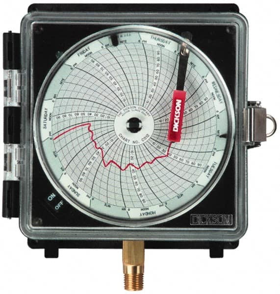 Dickson - -22 to 122°F, 24 Hour Recording Time Chart Paper - 100 PSI, Use with 4 Inch TempTrace Self Contained Temp Recorders - Exact Tooling