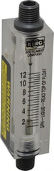 King - 1/4" FNPT Port Block Style, Inline Flowmeter - 100 Max psi, 12 GPH, Acrylic - Exact Tooling