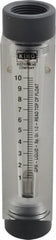 King - 1" FNPT Port Block Style, Inline Flowmeter - 100 Max psi, 10 GPM, Acrylic - Exact Tooling