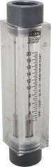 King - 1" FNPT Port Block Style, Inline Flowmeter - 100 Max psi, 20 GPM, Acrylic - Exact Tooling