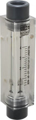 King - 1/2" FNPT Port Block Style, Inline Flowmeter - 125 Max psi, 4 SCFM, Acrylic - Exact Tooling