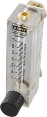 King - 1/4" F Port Block Style Panel Mount Flowmeter - 100 Max psi, 7 GPH, Acrylic - Exact Tooling